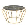 Voir la diapositive 1 : Paris Prix Table Basse Effet Marbre  History  78cm Noir & Or