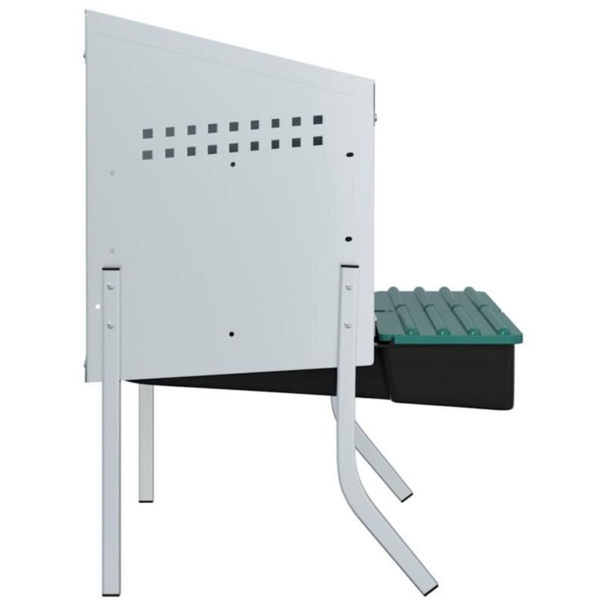 VIDAXL Nichoir à poules2 compartiments avec pieds en acier galvanisé