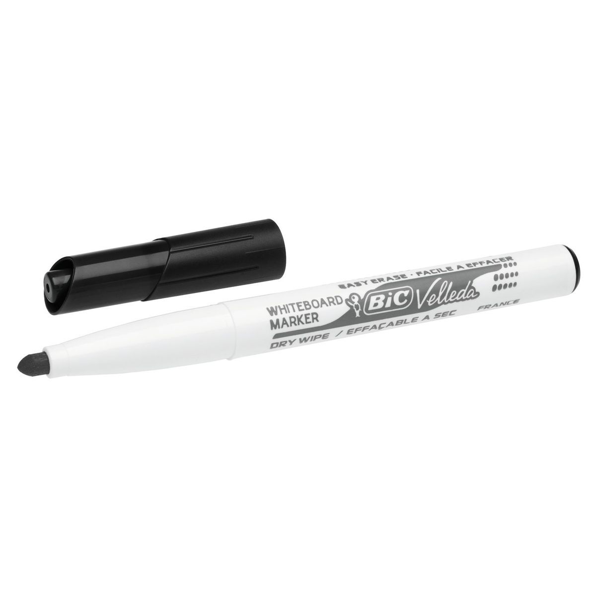 BIC Marqueur pour tableau blanc effaçable à sec pointe moyenne VELLEDA noir