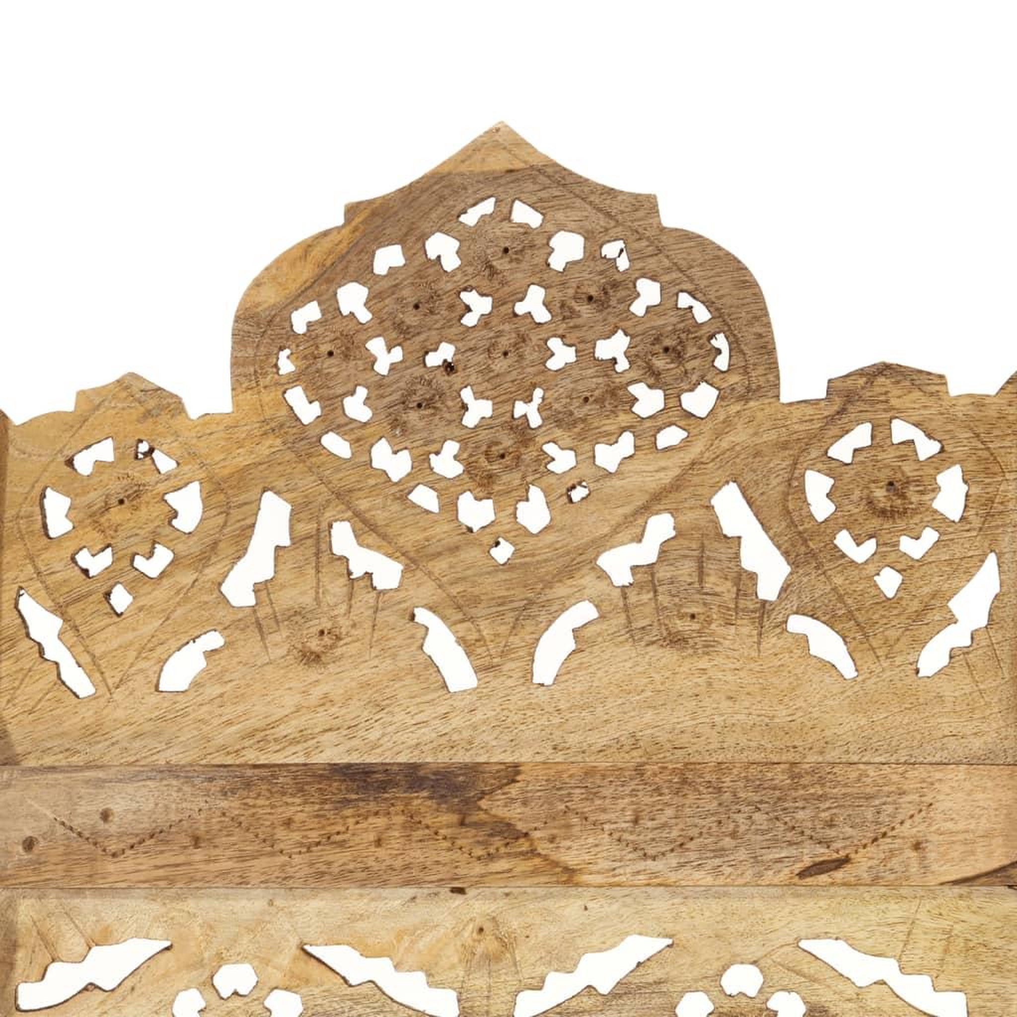 Voir la diapositive 3 : VIDAXL Cloison de separation 4 panneaux 160x165 cm Bois de manguier