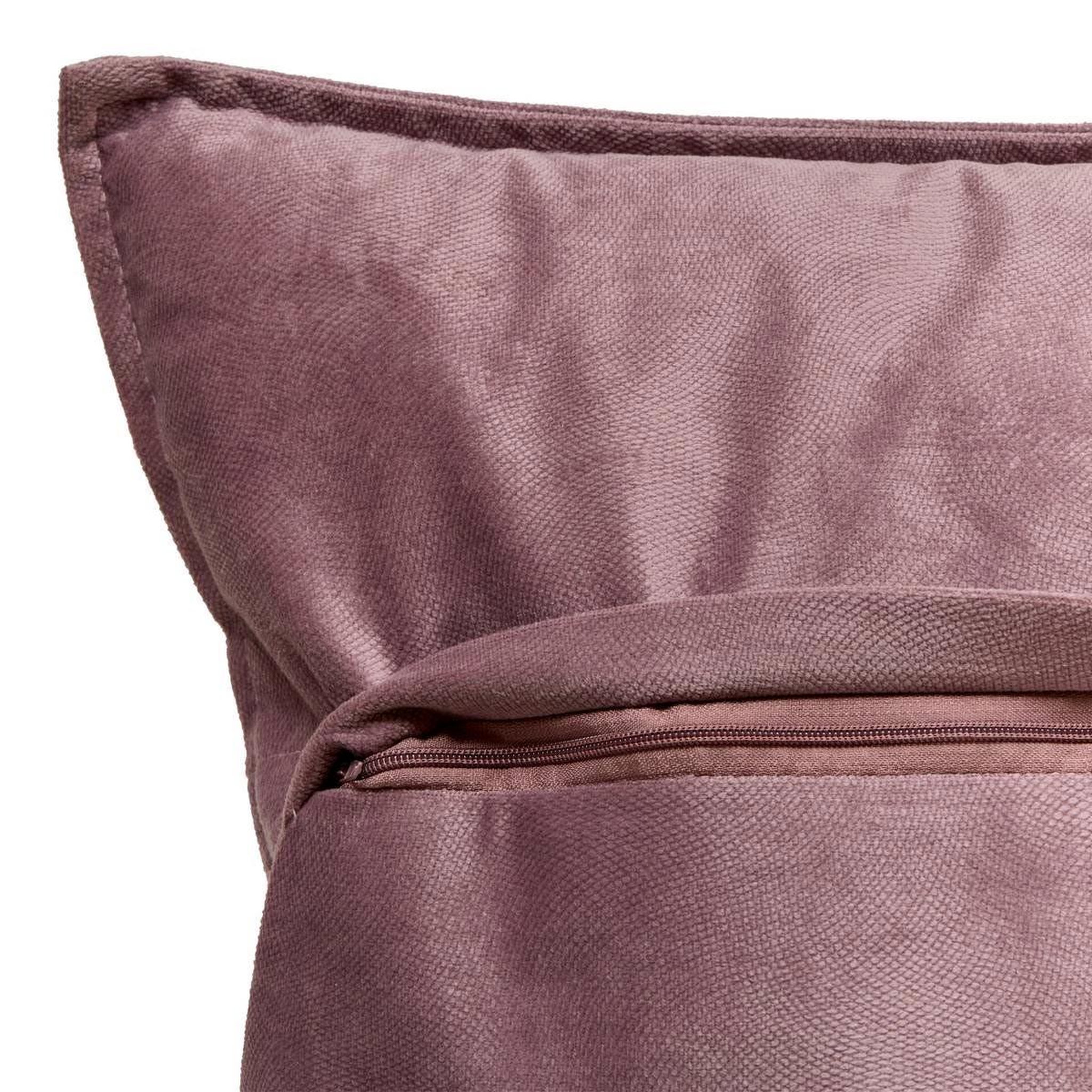 Voir la diapositive 3 : ATMOSPHERA Coussin déco uni  lilou  55x55cm parme