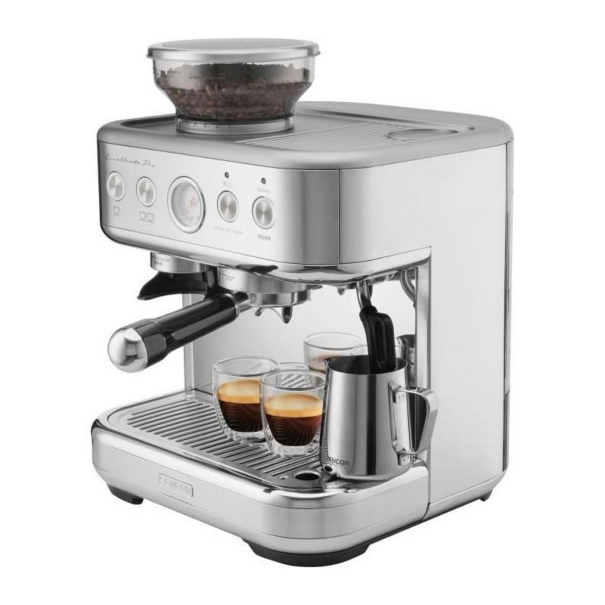SENCO Machine a expresso - SENCOR - SES 6010SS - 15 bars - Broyeur a café - 250 g de grains - Inox