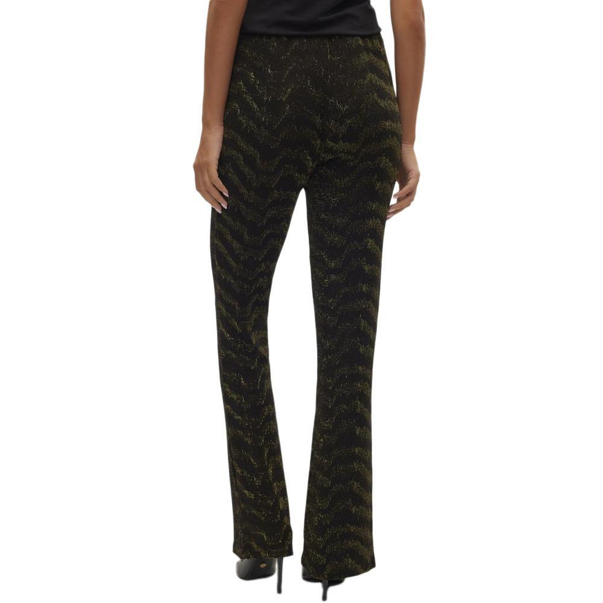 Voir la diapositive 2 : Vero Moda Pantalon Noir/Doré Femme Vero Moda Lucy Hw Glitter