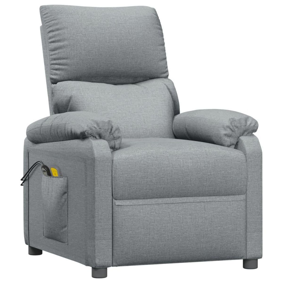 VIDAXL Fauteuil electrique de massage Gris clair Tissu