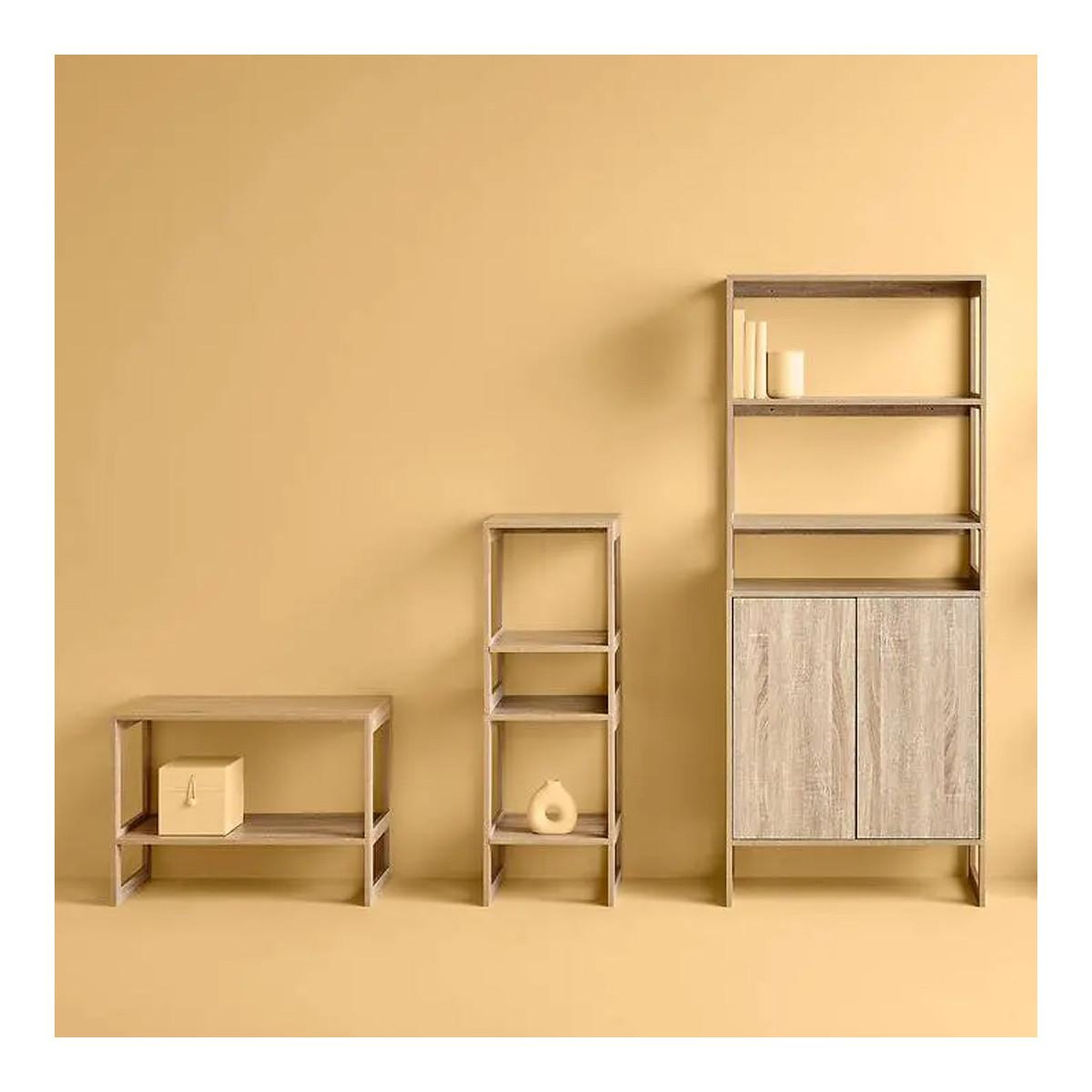 Voir la diapositive 3 : FIVE Étagère 2 cases empilable  mix n'modul  69cm naturel