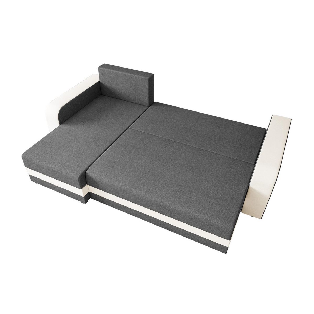 BEST MOBILIER Harvey - canapé d'angle réversible - convertible - avec coffre - en tissu - 4 places - style contemporain