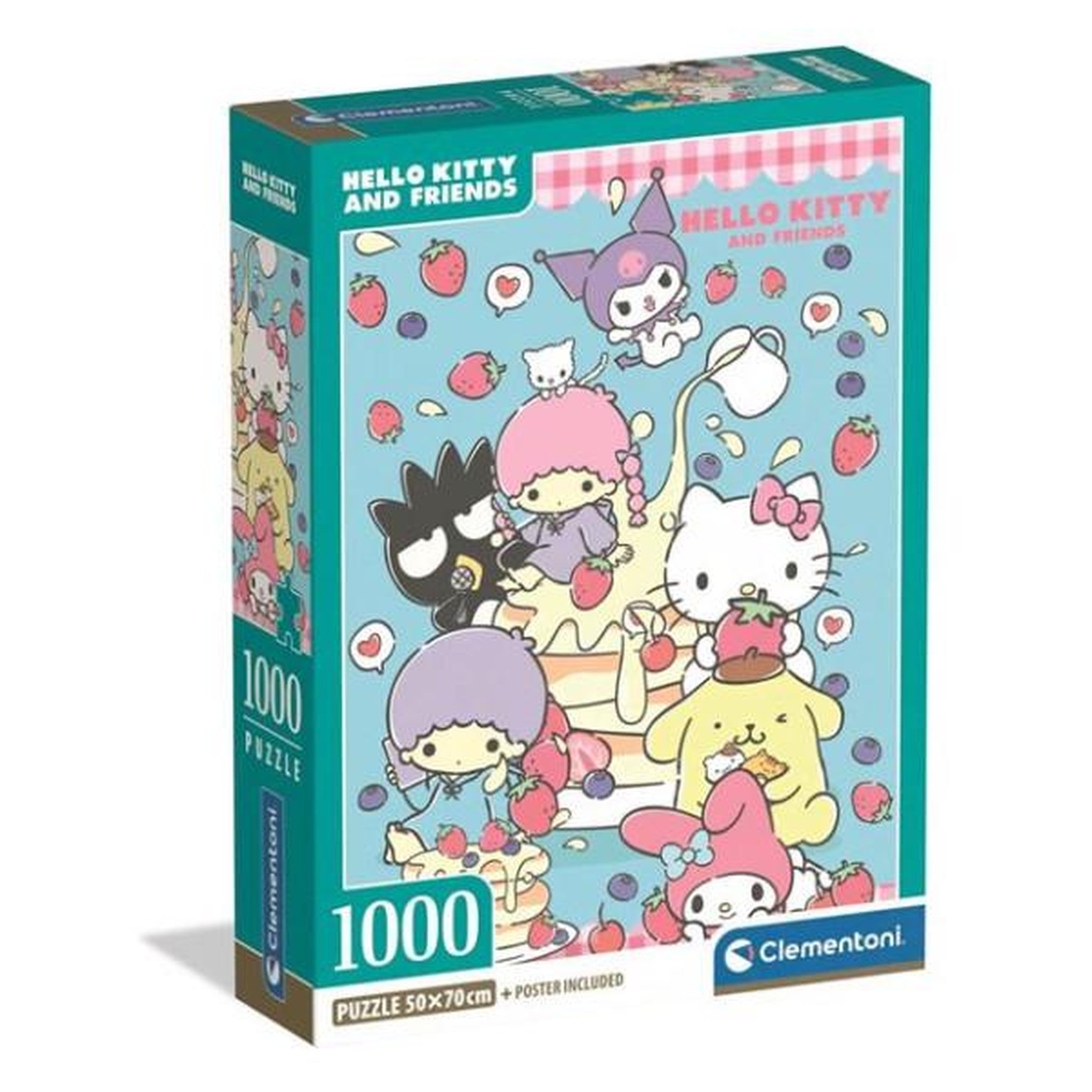 CLEMENTONI Puzzle compact 1000 pièces Clementoni Hello Kitty 50 x 70 cm