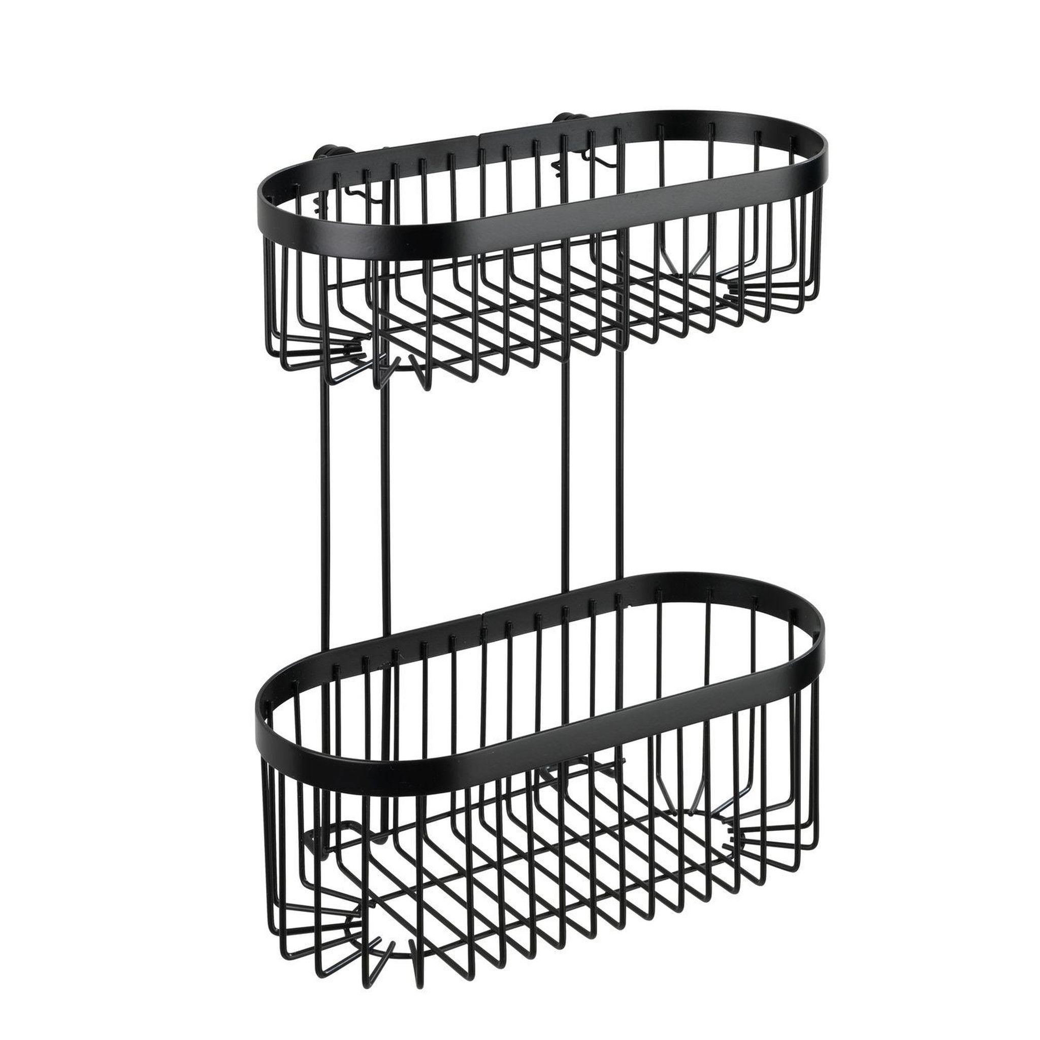 Voir la diapositive 2 : Wenko Etagère murale de douche indus classic - l. 26 x h. 33 cm - noir