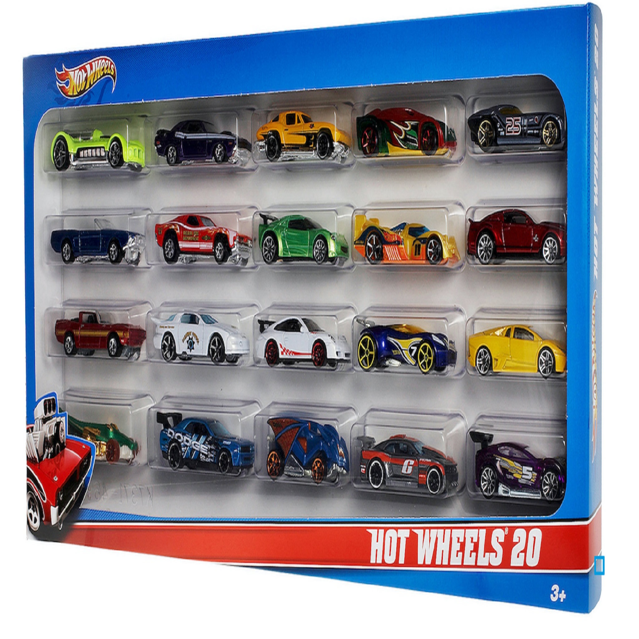 Voir la diapositive 4 : MATTEL Coffret de 20 véhicules Hot Wheels 