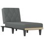 Voir la diapositive 2 : VIDAXL Chaise longue gris fonce tissu