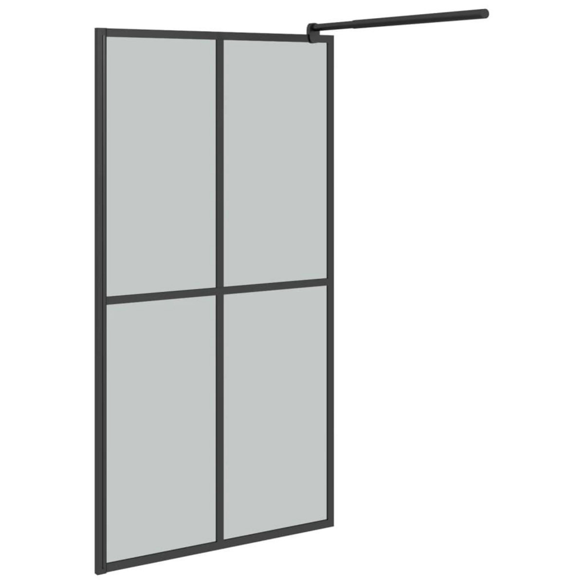 VIDAXL Ecran de douche 100x195 cm Verre trempe fonce