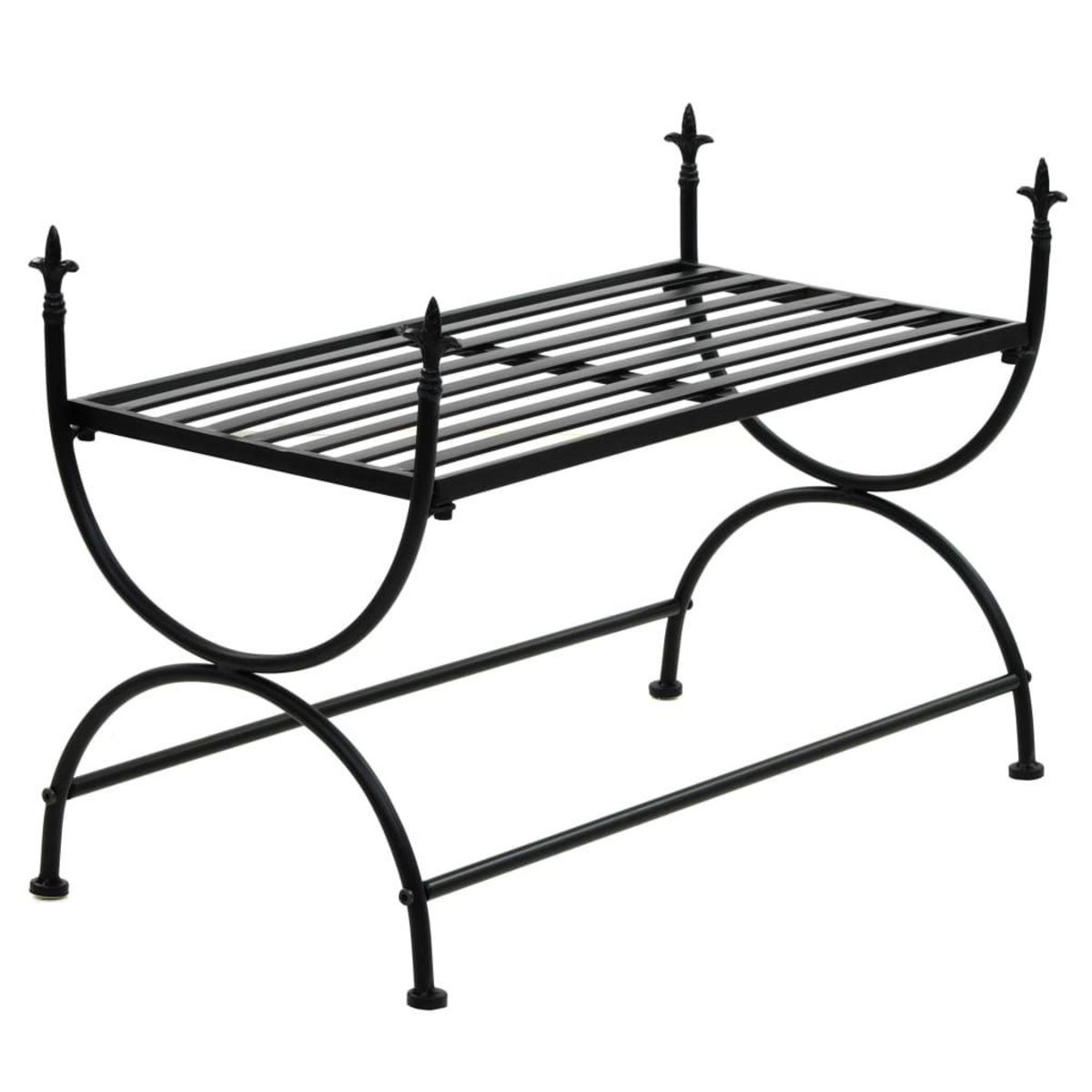 VIDAXL Banc Style vintage Metal 83 x 42 x 55 cm Noir