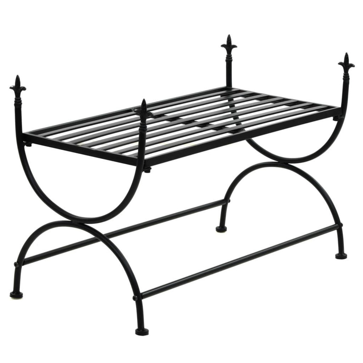 VIDAXL Banc Style vintage Metal 83 x 42 x 55 cm Noir