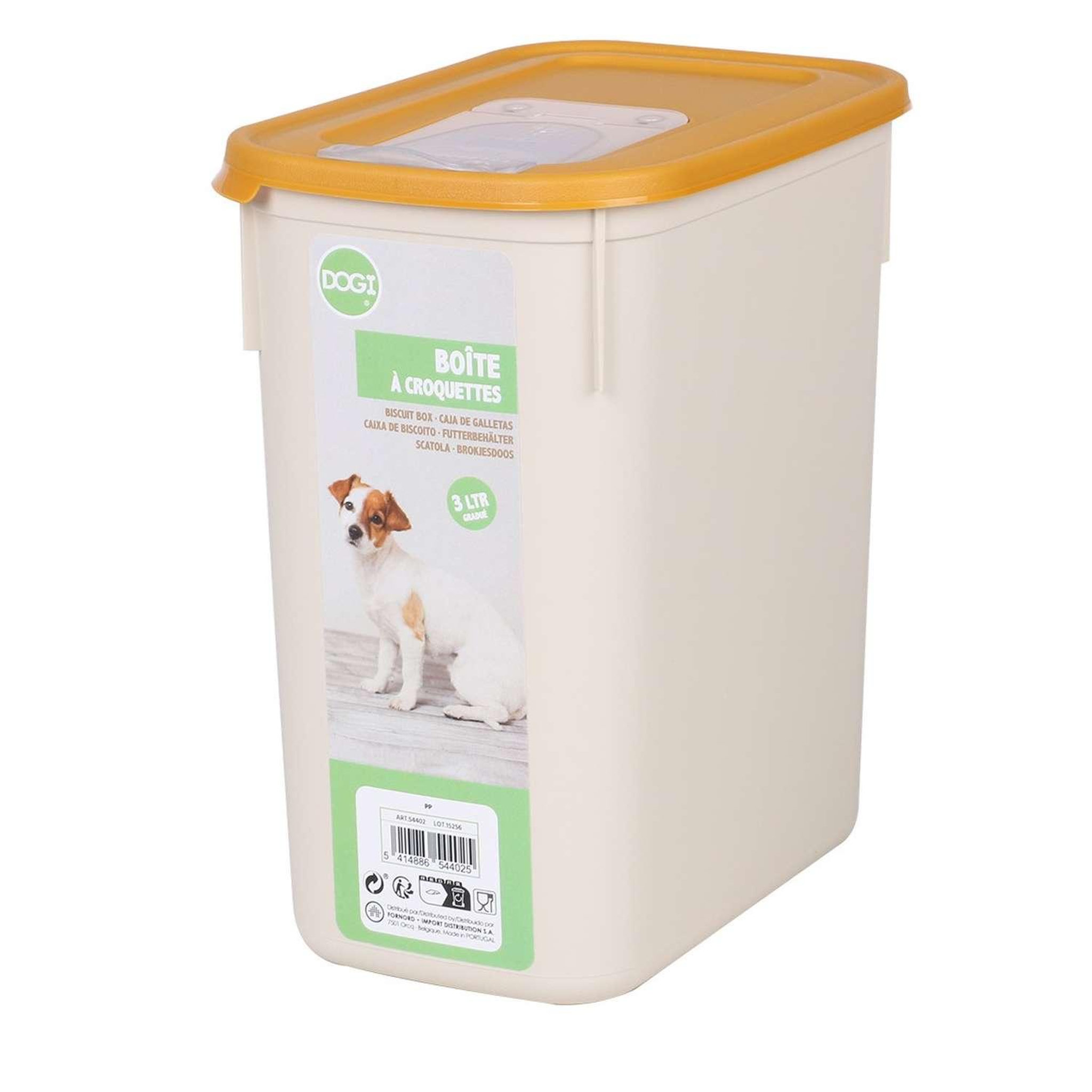Voir la diapositive 2 : TOILINUX Boite conteneur à croquettes graduée pour chien - 3l