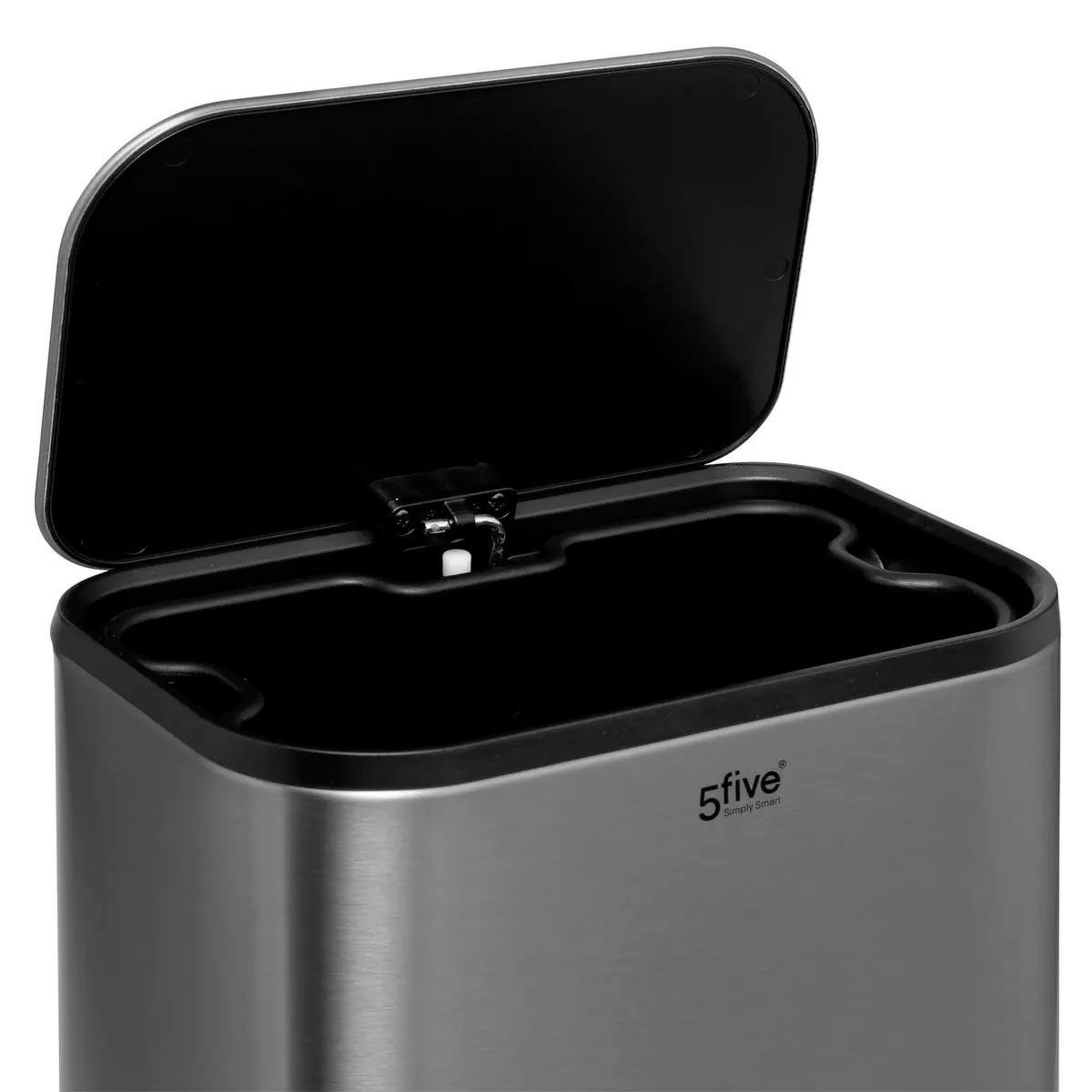 Voir la diapositive 4 : FIVE Poubelle à pédale  inox  5l gris
