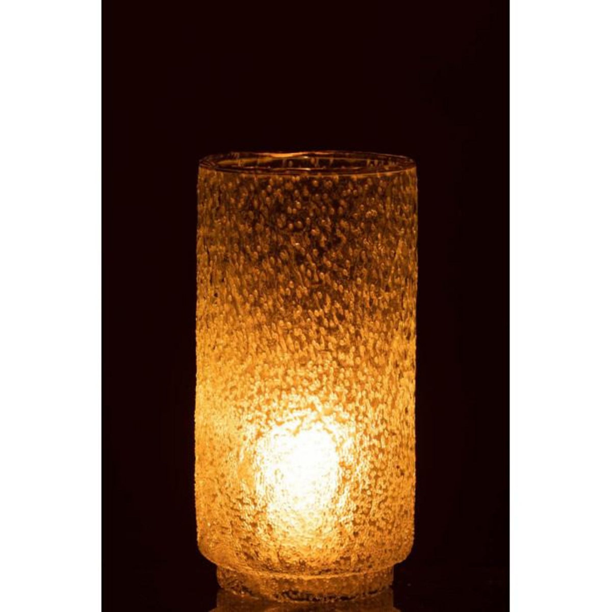 Paris Prix Photophore en Verre Design  Ema  25cm Transparent