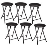 FIVE Lot de 6 Tabourets pliants en PVC. Coloris disponibles : Noir