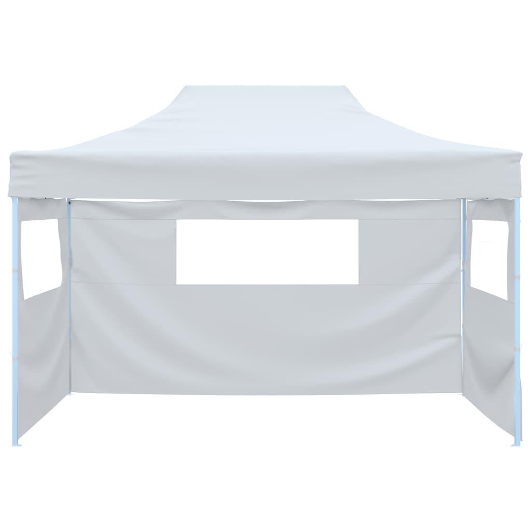 Voir la diapositive 2 : VIDAXL Tente de reception pliable avec 3 parois 3x4 m Acier Blanc