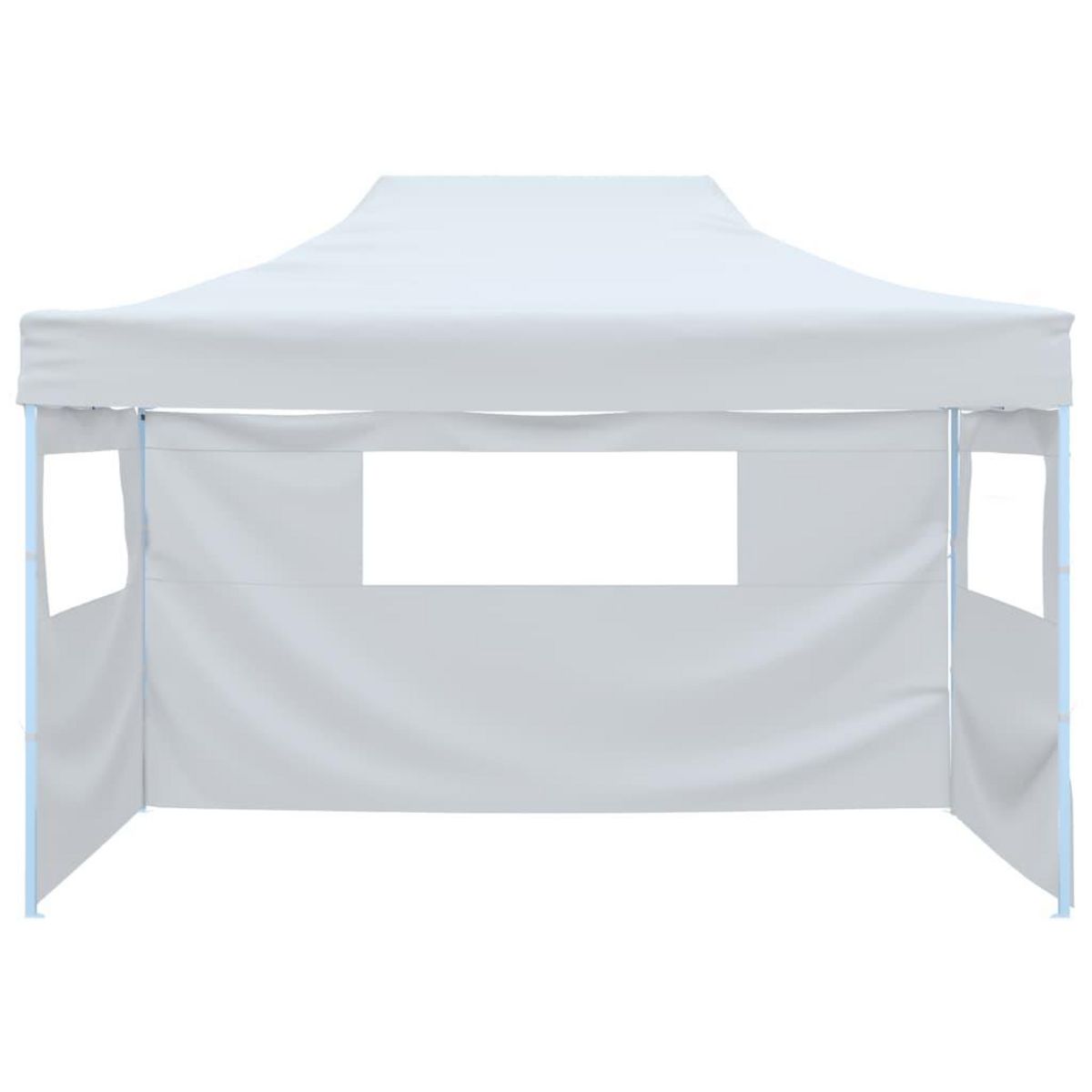 VIDAXL Tente de reception pliable avec 3 parois 3x4 m Acier Blanc