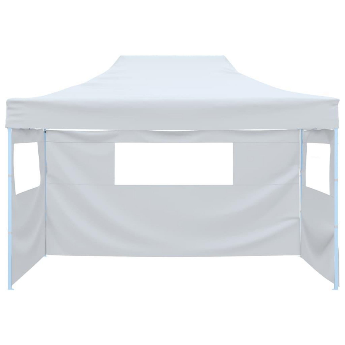 VIDAXL Tente de reception pliable avec 3 parois 3x4 m Acier Blanc