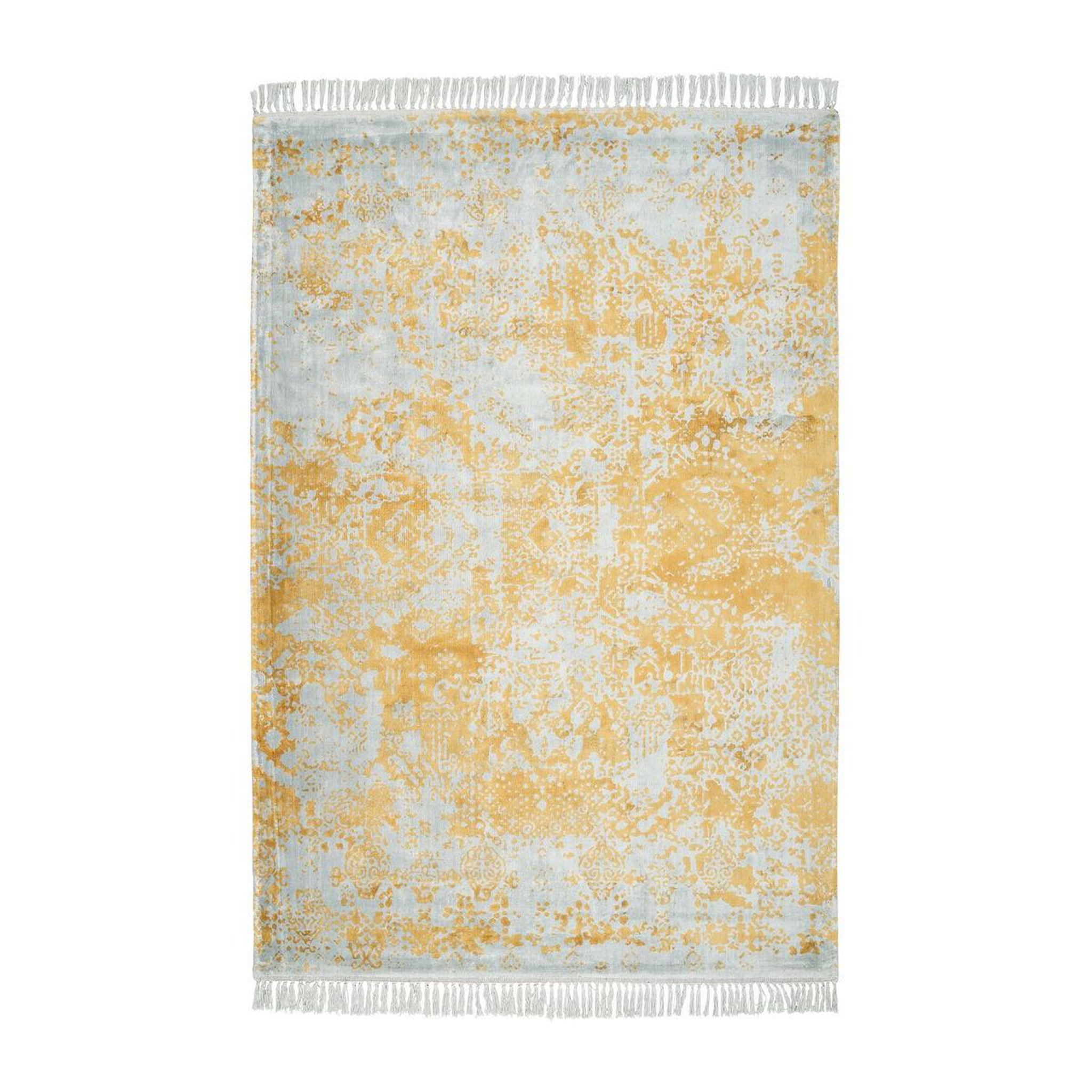 Paris Prix Tapis tissé à la main imprimé  dolce vita  gris & or. Coloris disponibles : Gris