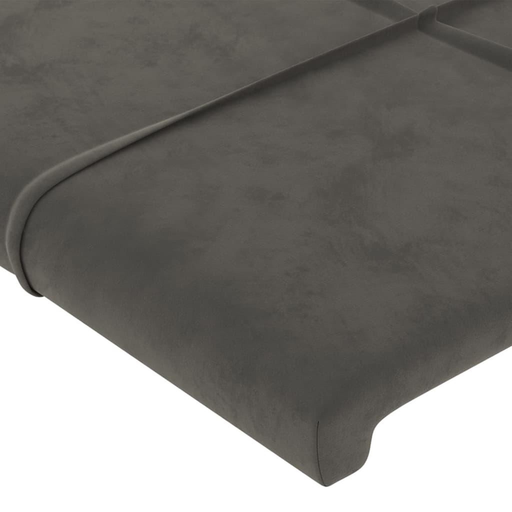 Voir la diapositive 5 : VIDAXL Tete de lit a LED Gris fonce 200x5x118/128 cm Velours
