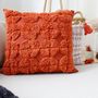 Voir la diapositive 2 : Paris Prix Coussin Déco Tufté  Bundi  40x40cm Terracotta