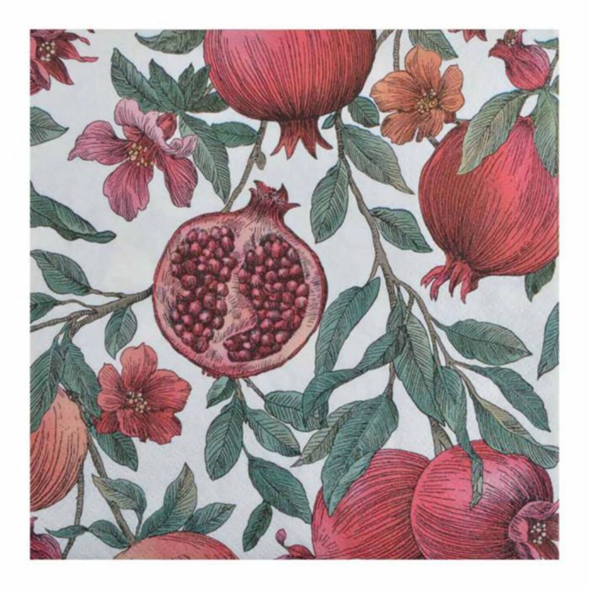 Paris Prix Lot de 20 Serviettes en Papier  Grenades  33x33cm Rouge