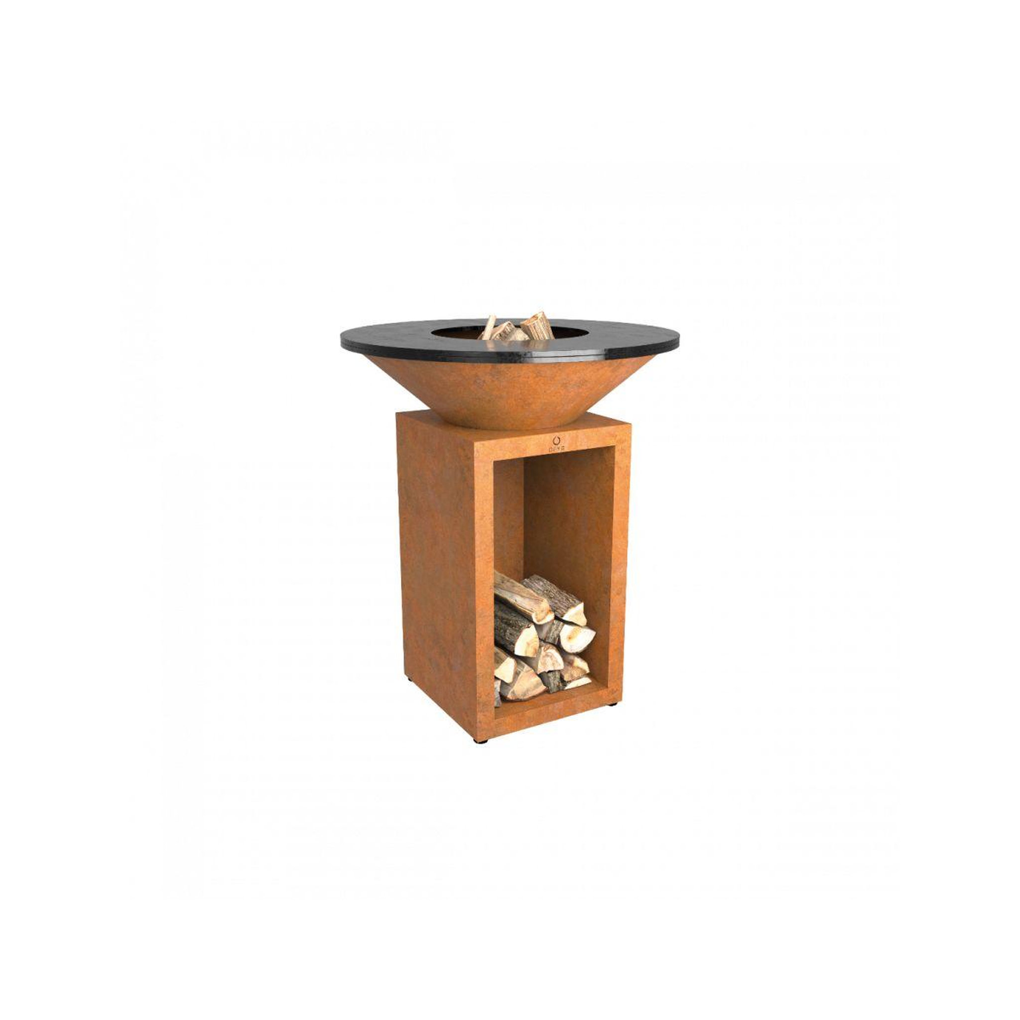 Voir la diapositive 2 : OFYR Brasero classic storage corten 85 oc3c85
