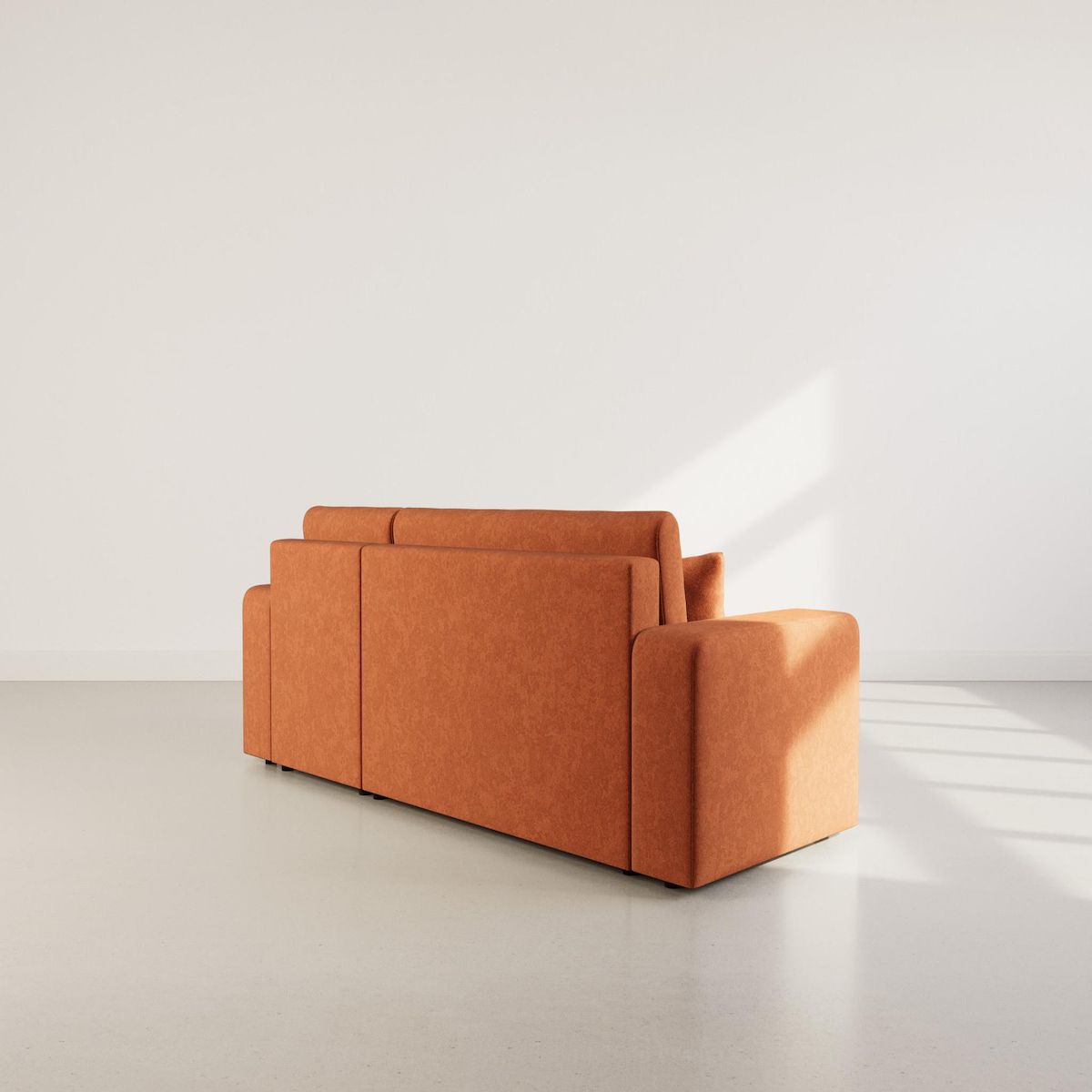 BEST MOBILIER Nicole - canapé d'angle réversible 4 places convertible avec coffre en tissu