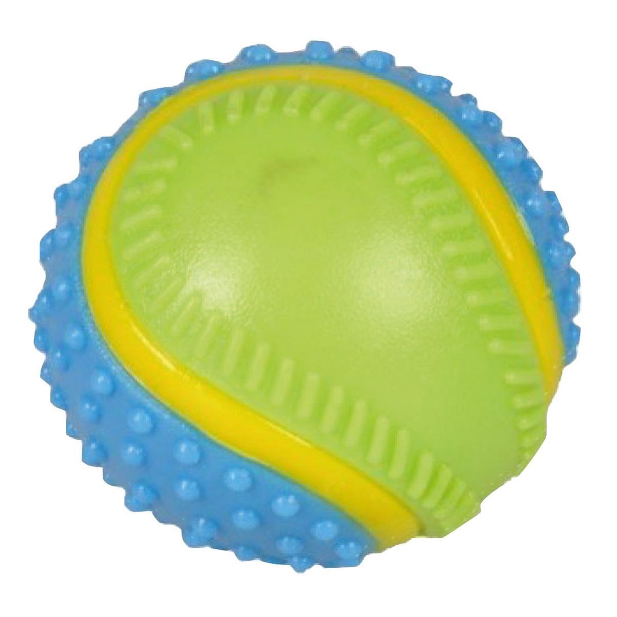 LOVE STORY Jouet chien balle stimulation  5 sens  6cm bleu