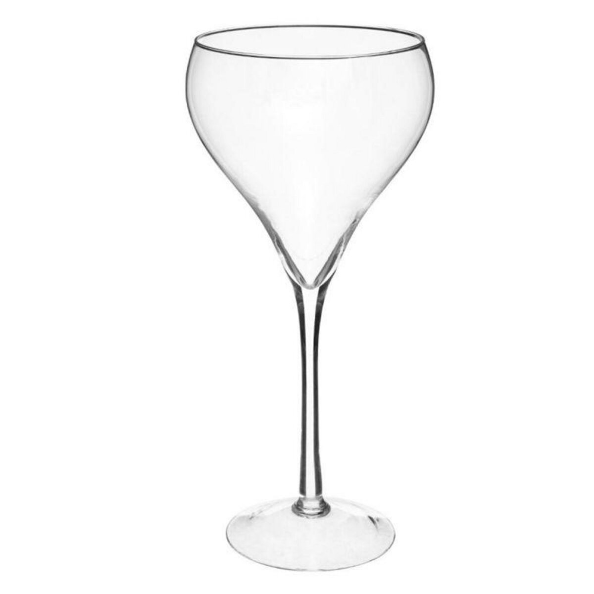  Vase en Verre Design  Romance  50cm Transparent