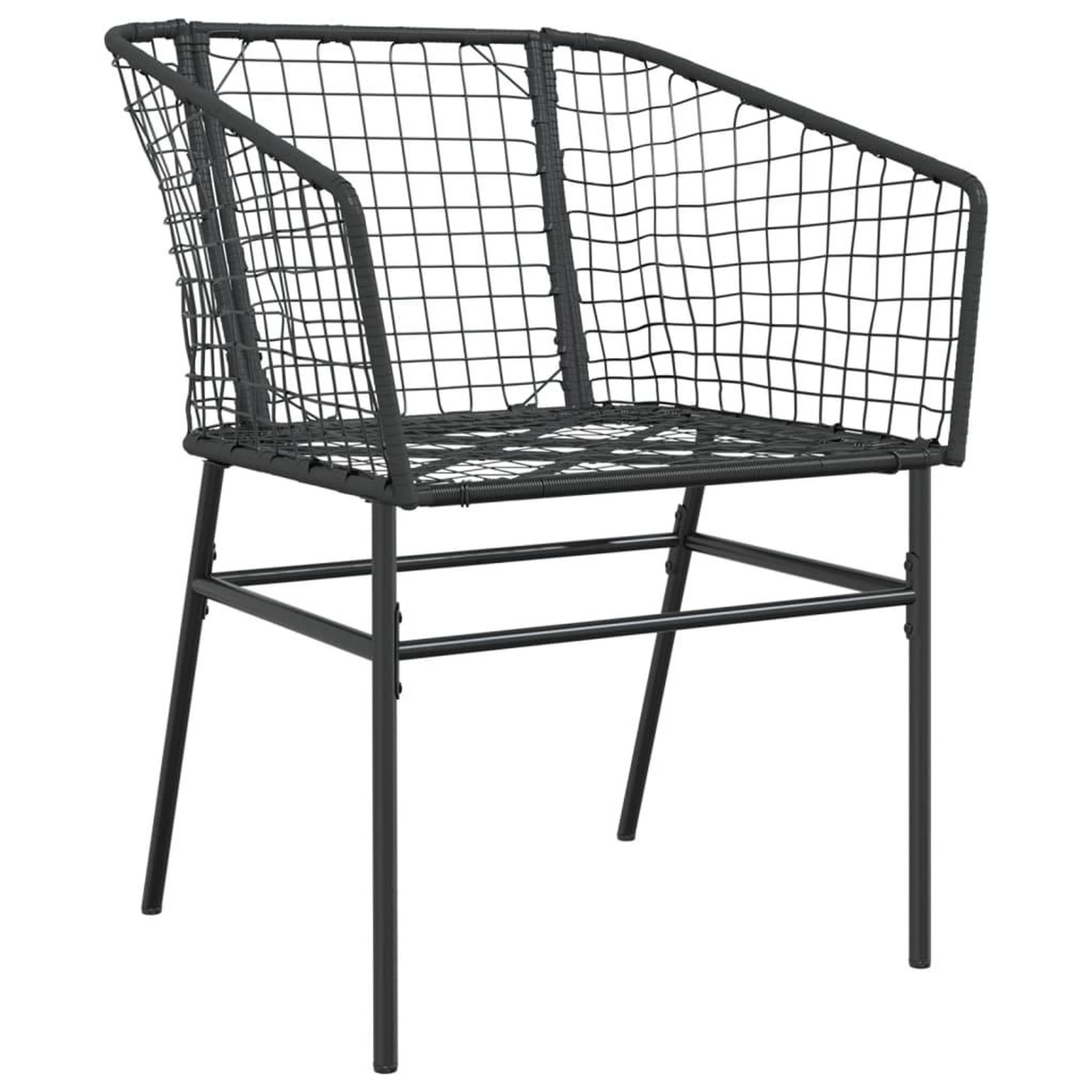 Voir la diapositive 4 : VIDAXL Chaises de jardin lot de 2 Noir Resine tressee