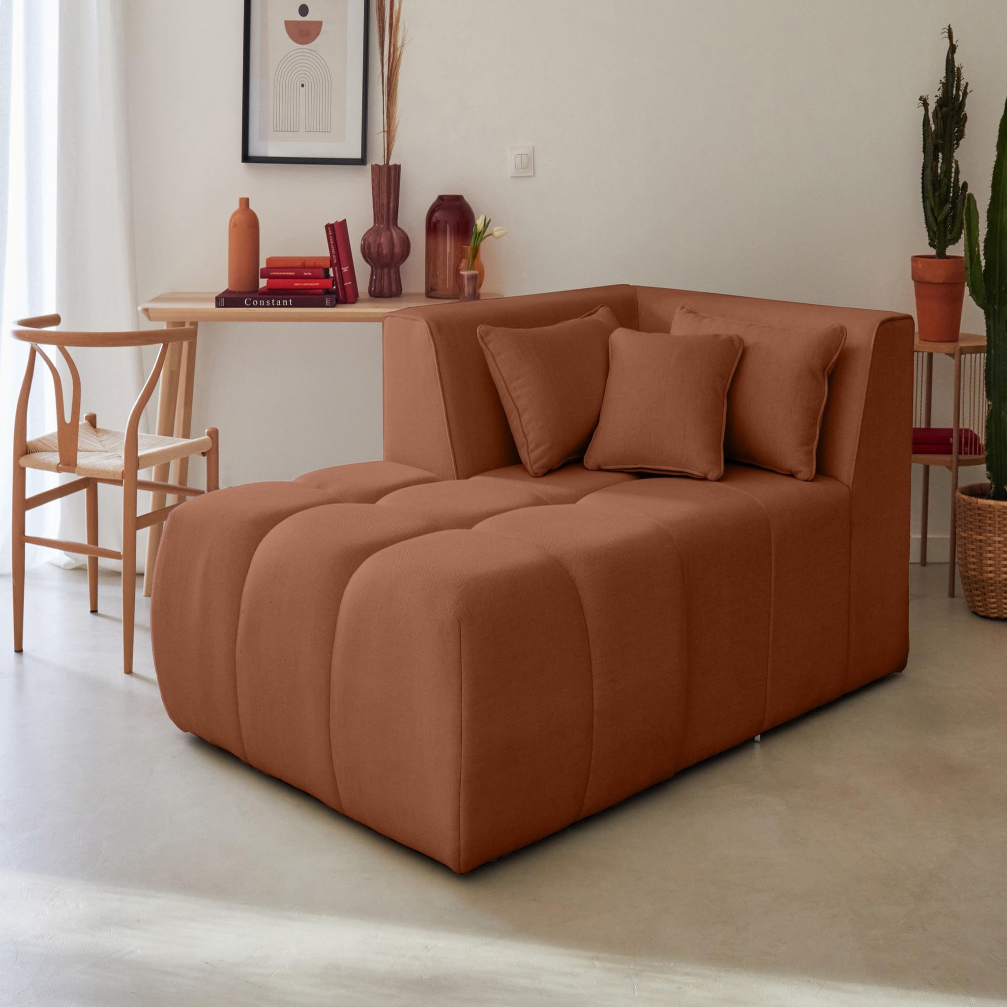 Voir la diapositive 4 : LISA DESIGN Caracas - canapé modulable d'angle gauche - 4 places - en tissu