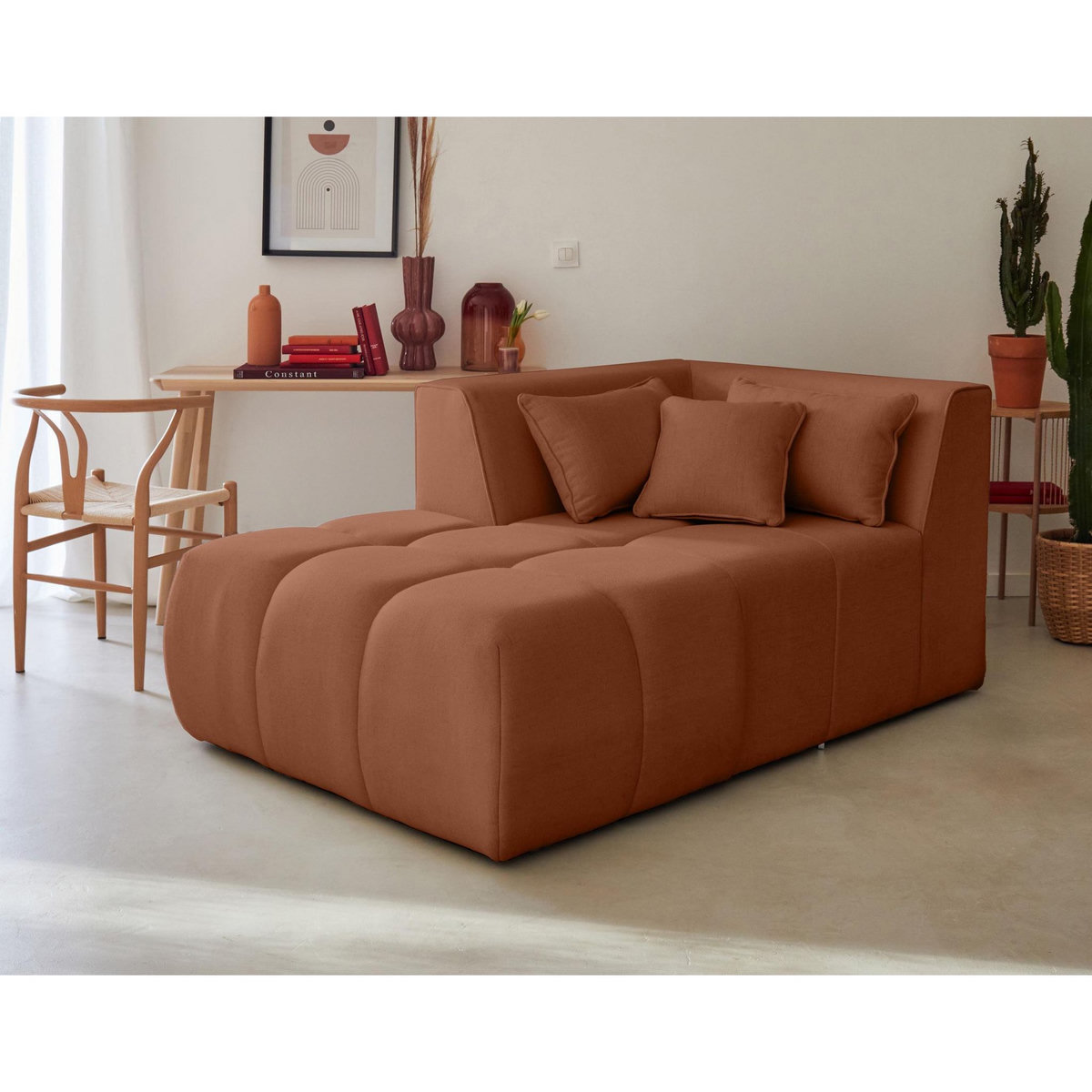 LISA DESIGN Caracas - canapé modulable d'angle gauche - 4 places - en tissu