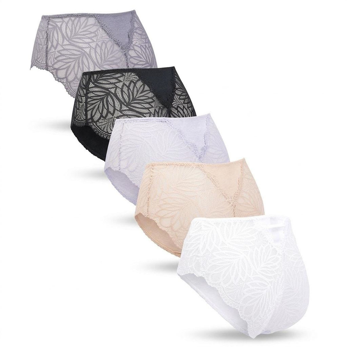 OZABI OZABI Pack de Culottes Femme Coton avec Dentelle – Lot de 5