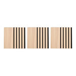 ATMOSPHERA Lot de 3 Panneaux Déco Large  Colva  30x30cm Naturel