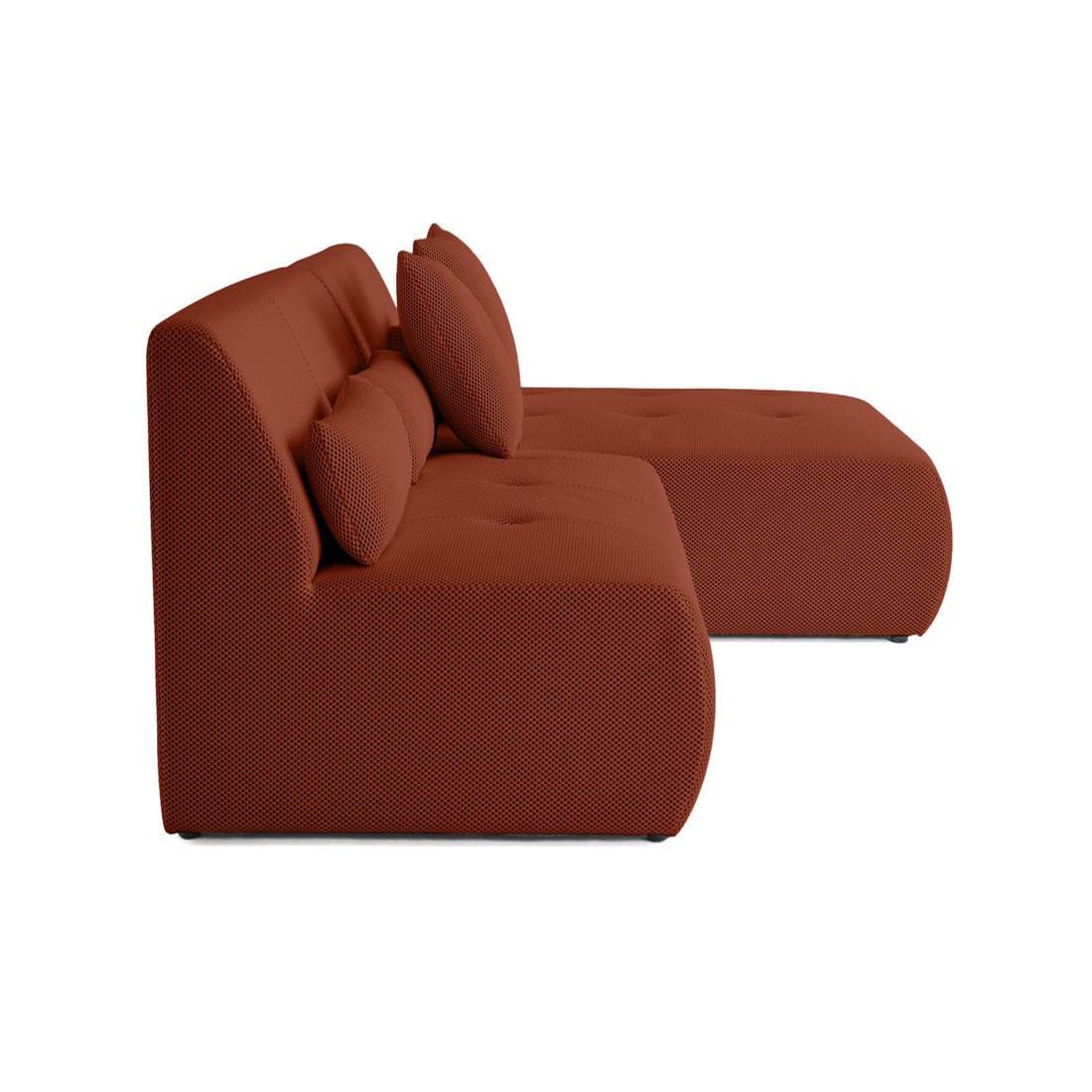 Voir la diapositive 4 : LISA DESIGN Onyx - canapé modulable d'angle réversible 4 places - en tissu mailles 3d