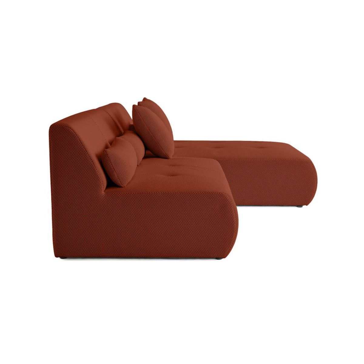 LISA DESIGN Onyx - canapé modulable d'angle réversible 4 places - en tissu mailles 3d