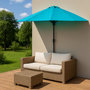 Voir la diapositive 3 : CONCEPT USINE Demi parasol de balcon bleu CATANE