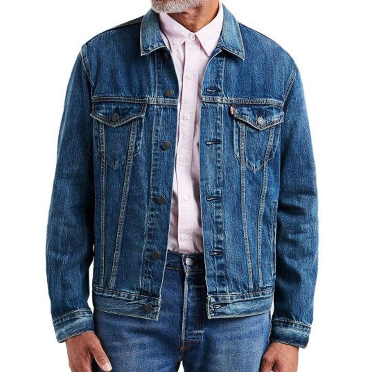 Veste en jean bleu homme hot sale