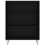 Voir la diapositive 5 : VIDAXL Buffet noir 69,5x32,5x180 cm bois d'ingenierie