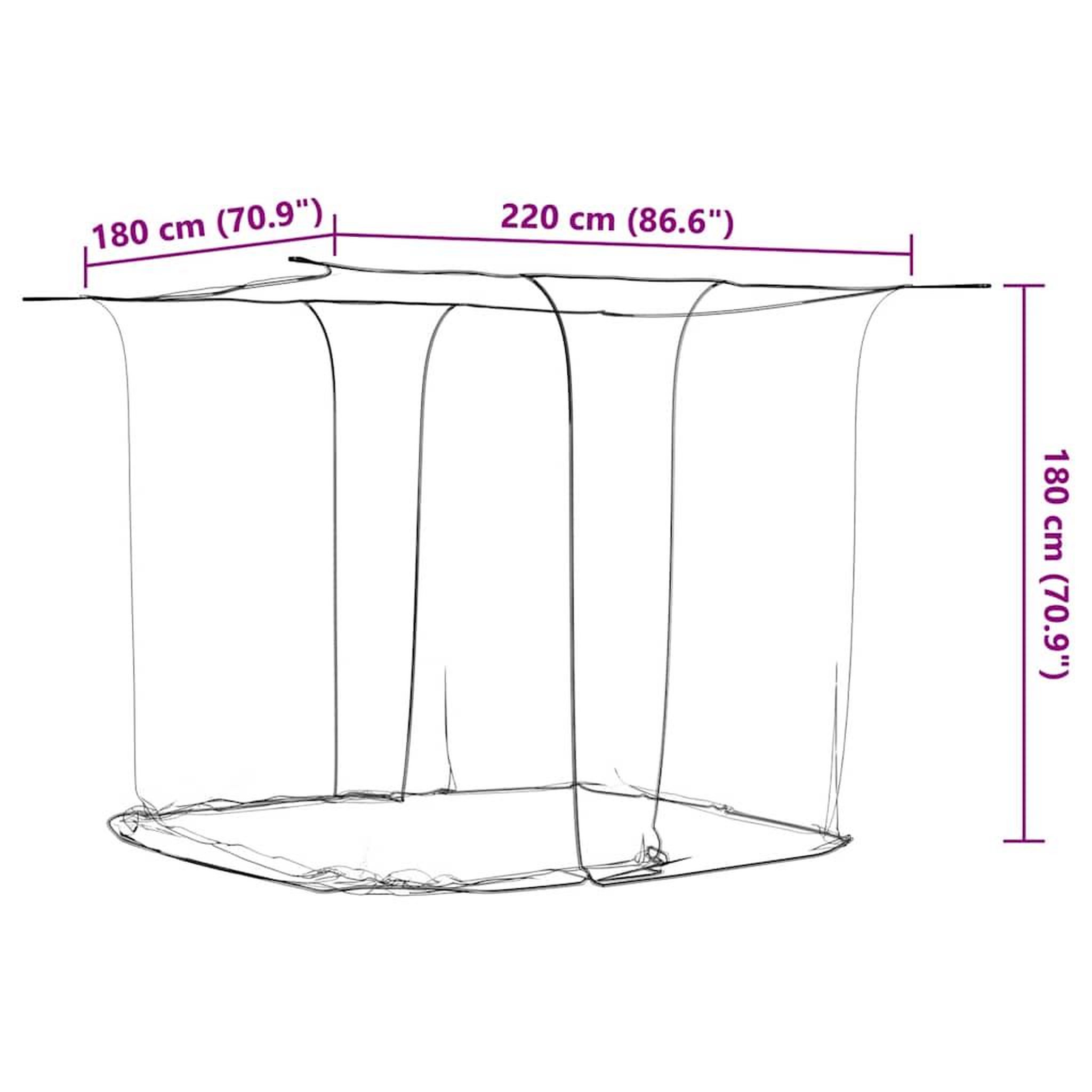 Voir la diapositive 6 : VIDAXL Moustiquaire suspendue 156 maille blanc 220x180x180 cm
