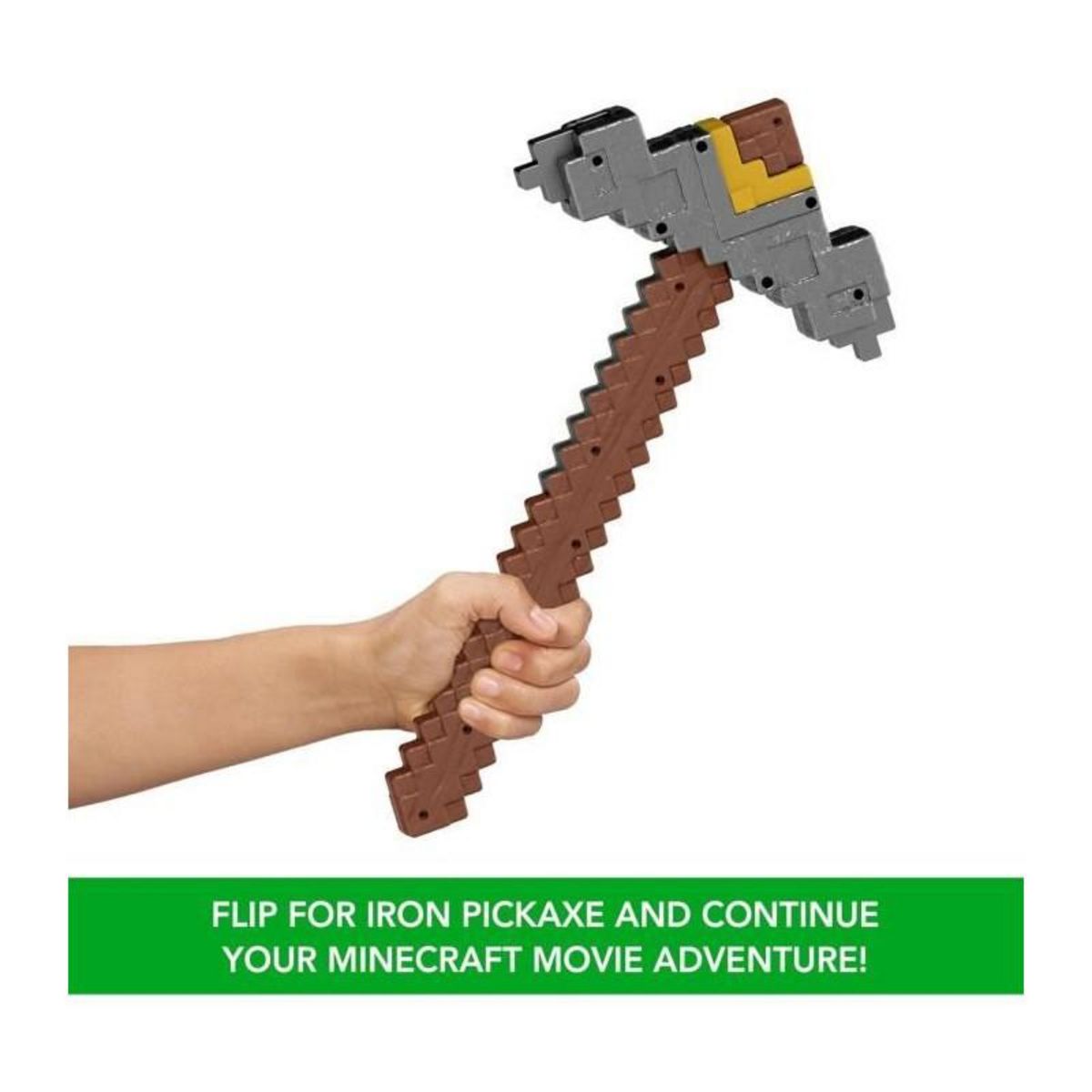 MINECRAFT Minecraft Épée et Pioche 2 en 1, accessoire inspiré de Minecraft : Le Film, JFR72 Mattel, jeu de rôle