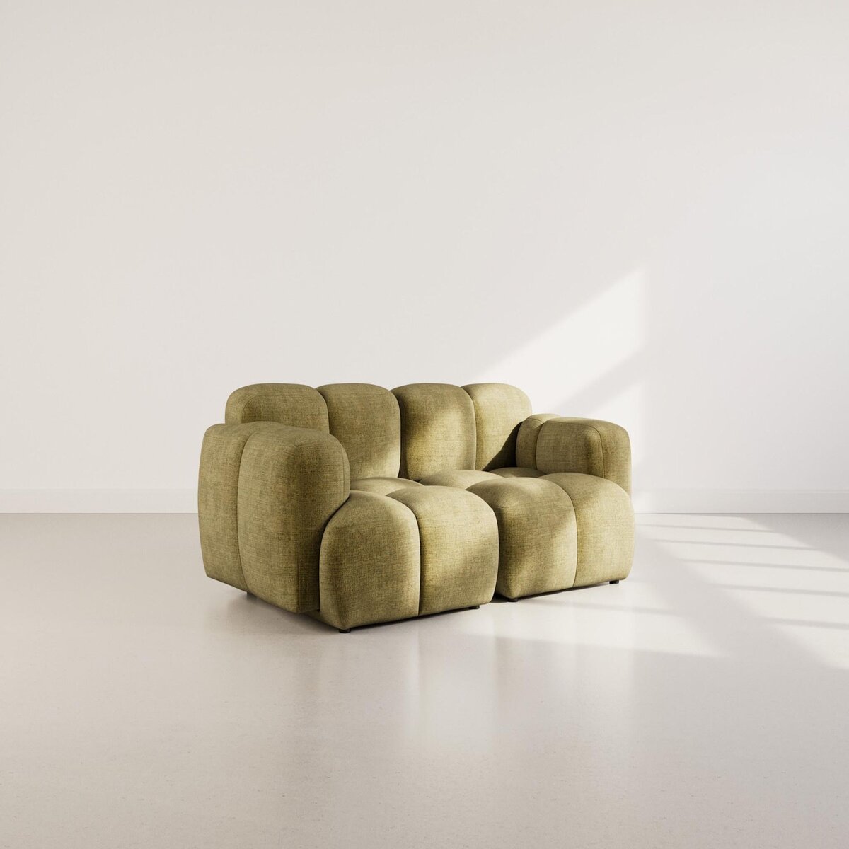 LISA DESIGN Grace - canapé modulable 2 places en velours texturé