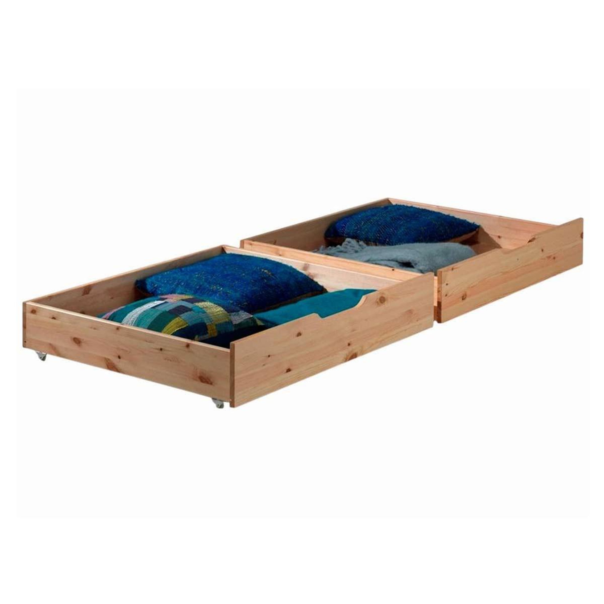 Paris Prix Lot de 2 tiroirs de lit  pino  naturel