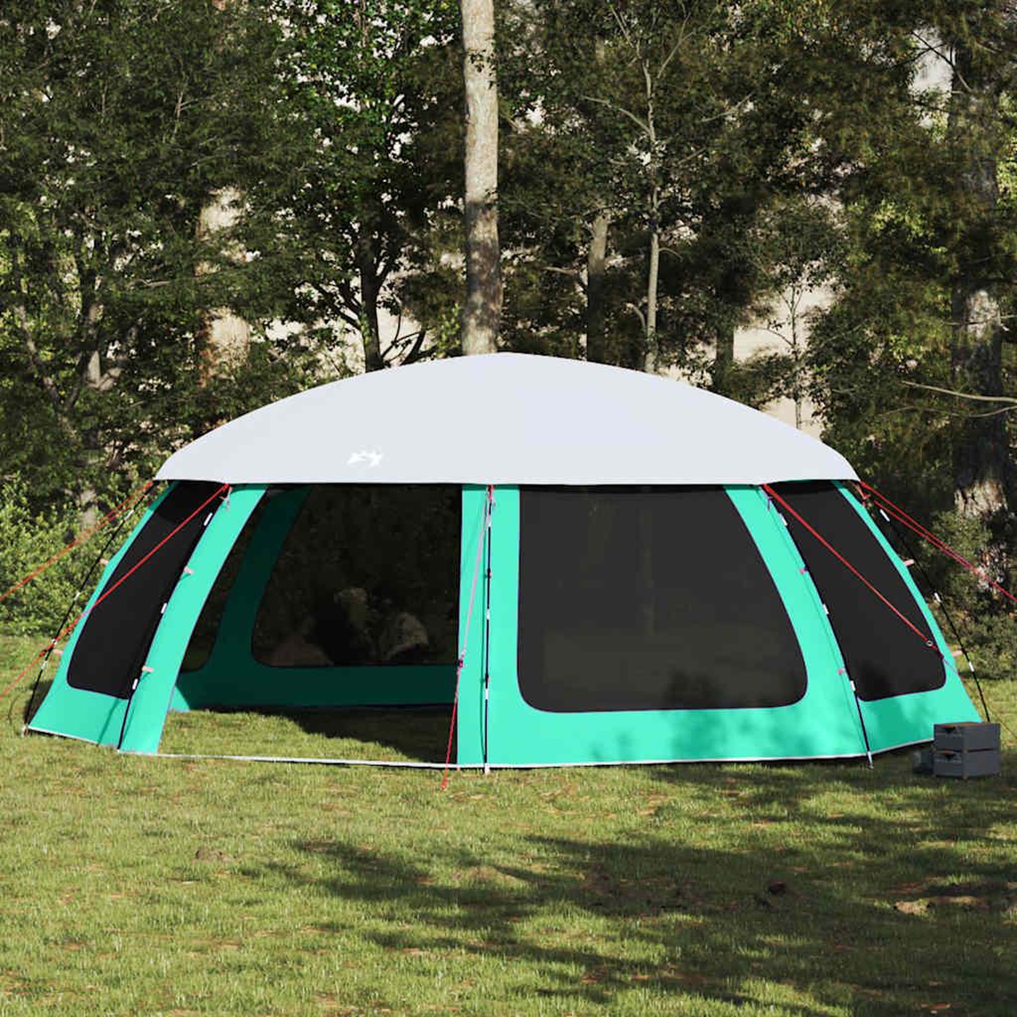 VIDAXL Tente piscine toit amovible parois maille vert d'eau 690x690 cm