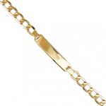 L'ATELIER D'AZUR Gourmette Or Jaune Maille Gourmette - Gravure Offerte