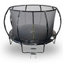 Voir la diapositive 1 : JUMP4FUN Trampoline 12Ft ø 366 cm noire avec Echelle, Protection et Filet de sécurité