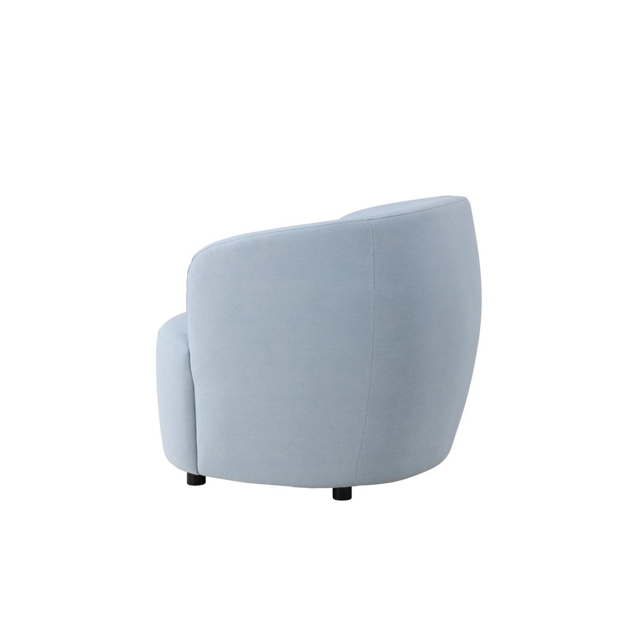 Voir la diapositive 5 : Paris Prix Fauteuil design effet lin  bobbo  85cm bleu clair
